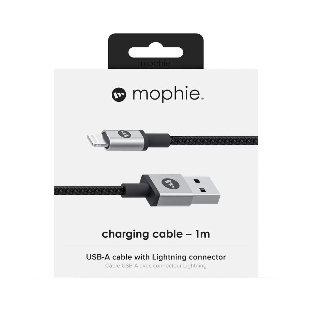 Кабель Mophie USB-A to Lightning. Длина 1 м. цвет черный